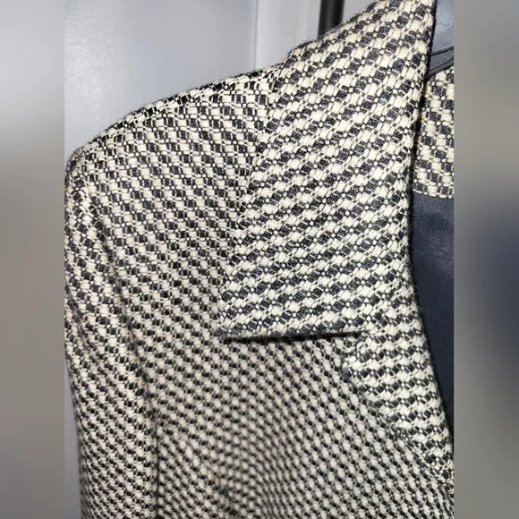 Ann Taylor Women's Houndstooth Blazer - Black and Cream - Picture 6 of 8